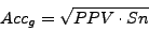 \begin{displaymath}Acc_g = \sqrt{PPV \cdot Sn}\end{displaymath}